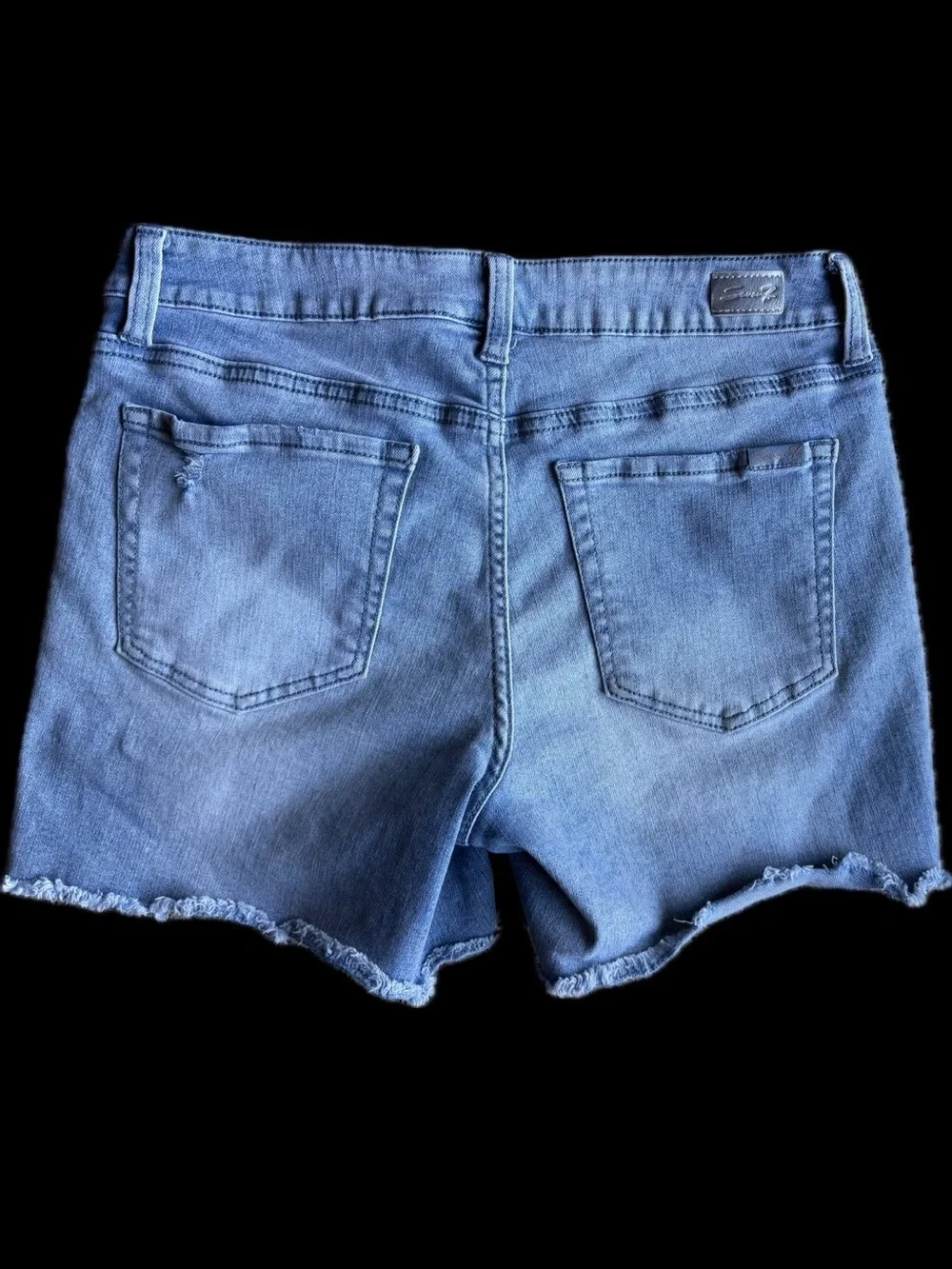7 SEVEN FOR ALL MANKIND | 8 | Weekend Short Blue Denim The Straight Cutoff Denim